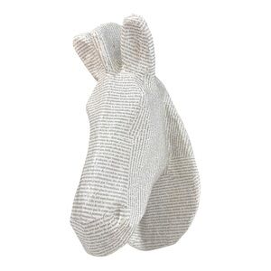 Restoration Hardware Papier Mache Zebra Head Bust Wall Decor Book Page Art